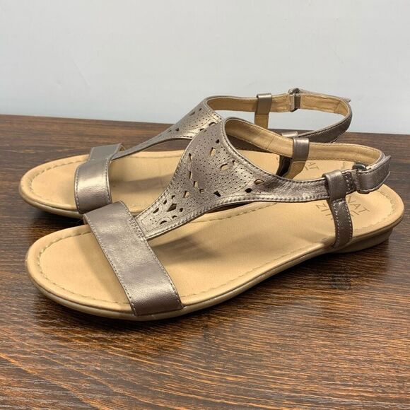 Naturalizer Windham leather metallic sandal women’s size 10M - Picture 4 of 9